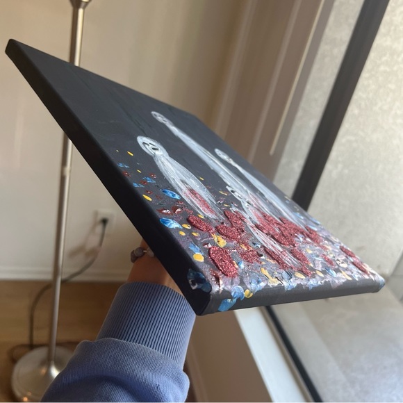 The Woods Original Acrylic Painting Dark Art Eerie Spooky 8x10” Painting - Picture 8 of 10